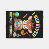Couverture Polaire I Survived Six Seven Days Of School Cute Deer Stud (Devant (Horizontal))