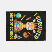 Couverture Polaire I Survived Six Seven Days Of School Cute Giraffe S (Devant (Horizontal))