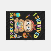 Couverture Polaire I Survived Six Seven Days Of School Cute Sloth Stu (Devant (Horizontal))