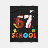 Couverture Polaire I Survived Sixty Seven Days Of School Funny Baseba (Devant)
