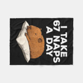 Couverture Polaire I Take 67 Naps A Day Funny Capybara Six Seven Meme (Devant (Horizontal))