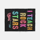 Couverture Polaire I Teach Rockstars Band Vibes Teacher Rocks My Musi (Devant (Horizontal))