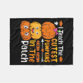 Couverture Polaire I Teach The Cutest Pumpkins Funny Halloween Teache (Devant (Horizontal))