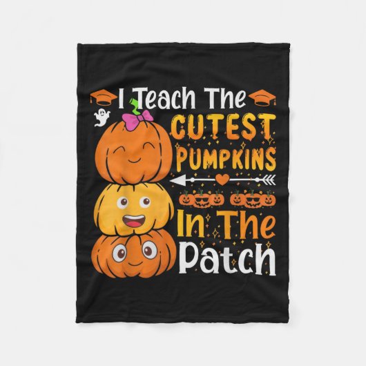 Couverture Polaire I Teach The Cutest Pumpkins Funny Halloween Teache (Devant)