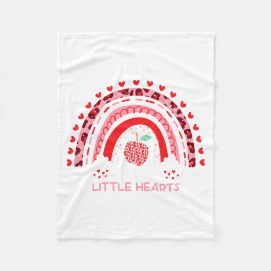 Couverture Polaire I Teach The Sweetest Hearts Rainbow Teacher Valent (Devant)