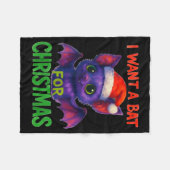 Couverture Polaire I Want A Bat For Christmas (Devant (Horizontal))