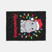 Couverture Polaire I Want A Hiptamus For Christmas Xmas Hip Lover Fun (Devant (Horizontal))
