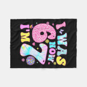 Couverture Polaire I Was 6 Now I'm 7 67 Meme Groovy Retro 7th Birthda (Devant (Horizontal))