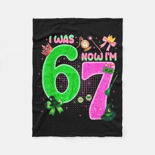 Couverture Polaire I Was 6 Now I'm 7 Year Old Birthday Witch Nk & (Devant)