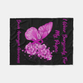 Couverture Polaire I Wear Burgundy For My Papa Brain Aneurysm Awarene (Devant (Horizontal))