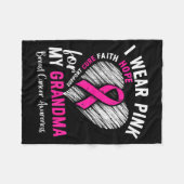 Couverture Polaire I Wear Nk For My Grandma Breast Cancer Awareness S (Devant (Horizontal))