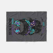 Couverture Polaire I Wear Teal &amp; Purple For Suicide Prevention Aw (Devant (Horizontal))