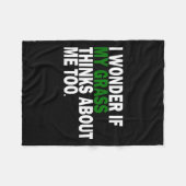 Couverture Polaire I Wonder If My Gr Thinks About Me Too Funny Plant (Devant (Horizontal))