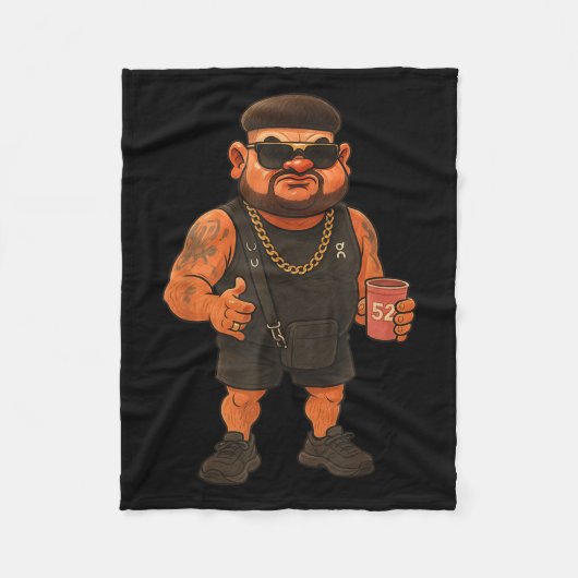 Couverture Polaire Ibiza Final Boss Meme Drôle Vacances Haircut plais (Devant)