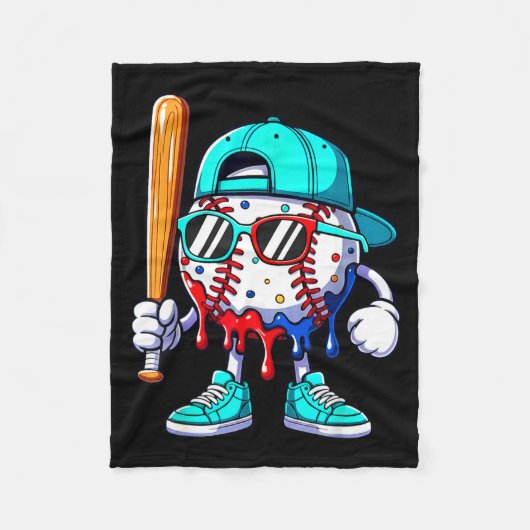 Couverture Polaire Ice Cream Drip Baseball Sts Baseball Lifestyle Boy (Devant)
