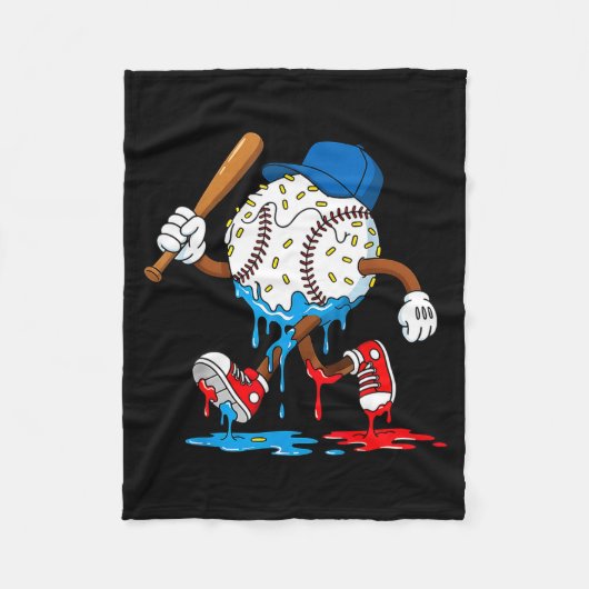 Couverture Polaire Ice Cream Drip Baseball Sts Baseball Lifestyle Boy (Devant)