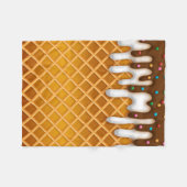 Couverture Polaire Ice Cream Drip Gaufle Cone Chocolate And Vanilla (Devant (Horizontal))