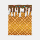 Couverture Polaire Ice Cream Drip Gaufle Cone Chocolate And Vanilla (Devant)