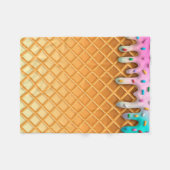 Couverture Polaire Ice Cream Drip Waffle Cone Pink With Sprinkles (Devant (Horizontal))