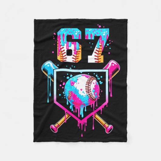 Couverture Polaire Ice Cream Dripng Boys Baseball Drip Fun 6 7 Six Se (Devant)