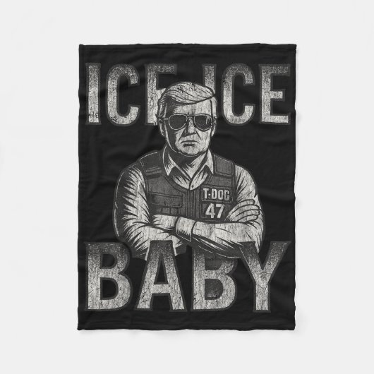 Couverture Polaire Ice Ice Baby Retro Funny Trump  (Devant)