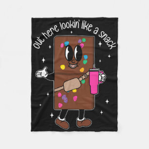 Couverture Polaire Ici dehors, ressemblant à un snack Boujee Chocolat