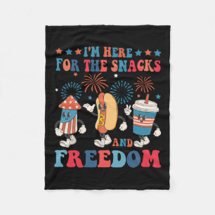 Couverture Polaire Ici Pour Les Snacks Et Liberté 4 juillet Garçons G