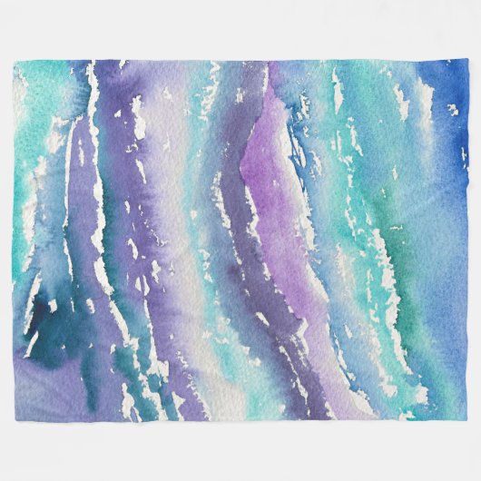 Couverture Polaire Icicules turquoises (Devant (Horizontal))