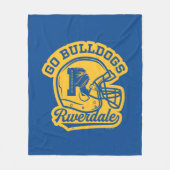 Couverture Polaire Icône de casque de football Go Bulldogs (Devant)