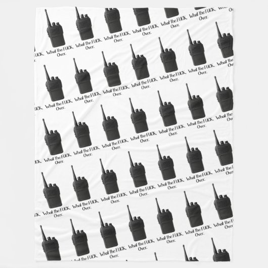 Couverture Polaire Icône Fu*k Sur L'Icône Drôle Walkie Talkie (Devant)