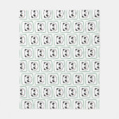 Couverture Polaire Icône graphique minimaliste de tête de panda (Devant)