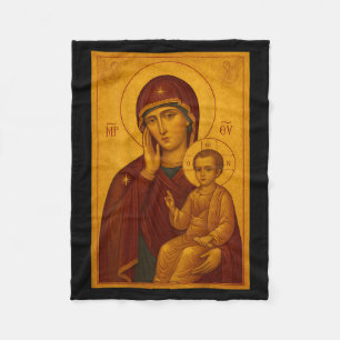 Couverture Polaire Icône orthodoxe de la Théotokos et de l'enfant Jés