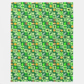 Couverture Polaire Icônes de la Saint-Patrick Motif sans couture (Devant)