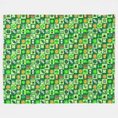 Couverture Polaire Icônes de la Saint-Patrick Motif sans couture (Devant (Horizontal))