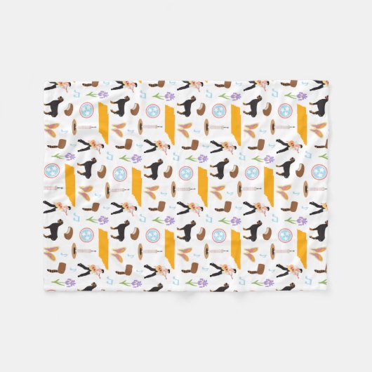 Couverture Polaire Icônes du Tennessee (Devant (Horizontal))