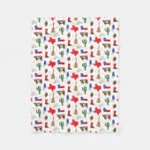 Couverture Polaire Icônes du Texas (Devant)