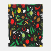 Couverture Polaire Icônes végétales colorées (Devant)