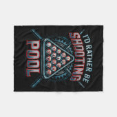 Couverture Polaire I'd Rather Be Shooting Ol 8 Ball Player Billiards  (Devant (Horizontal))