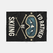 Couverture Polaire I'd Rather Be Skiing - Freestyle Ski Trip  (Devant (Horizontal))