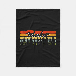 Couverture Polaire Idaho Forest Sunset Trees Cabin Theme Souvenir 