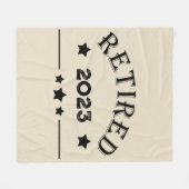 Couverture Polaire Idée cadeau de retraite personnalisée (Devant (Horizontal))