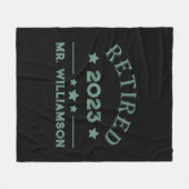 Couverture Polaire Idée cadeau de retraite personnalisée (Devant (Horizontal))