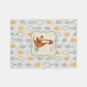 Couverture Polaire Idée cadeau Godchild Blanche Fox personnalisée (Devant (Horizontal))