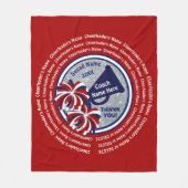 Couverture Polaire Idées Cadeau Coach Cheerleader Rouge Blanc Bleu Ch (Devant)