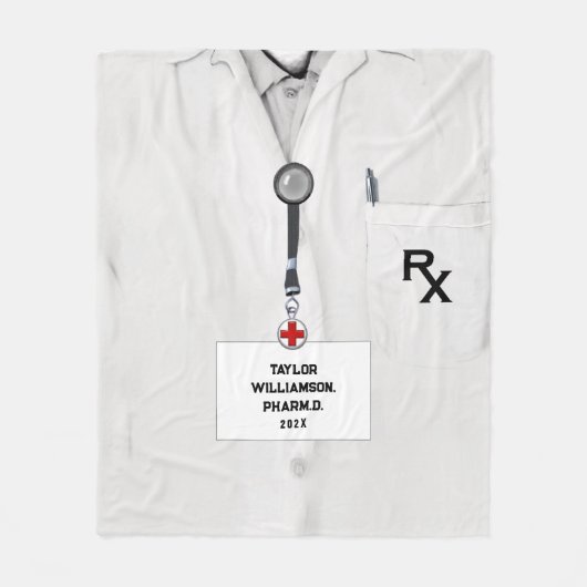 Couverture Polaire Idées Cadeau personnalisé pour pharmacien (Devant)