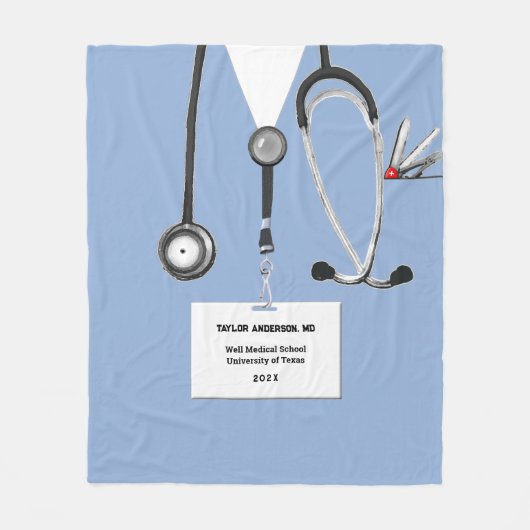 Couverture Polaire Idées Cadeaux de Docteur Personnalisé (Devant)