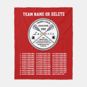 Couverture Polaire Idées cadeaux des entraîneurs de crosse rouge, TOU (Devant)