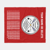Couverture Polaire Idées cadeaux des entraîneurs de crosse rouge, TOU (Devant (Horizontal))