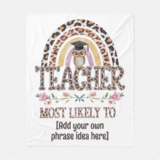 Couverture Polaire Idées Cadeaux 🎓 Enseignant : Les Plus Susceptible (Devant)