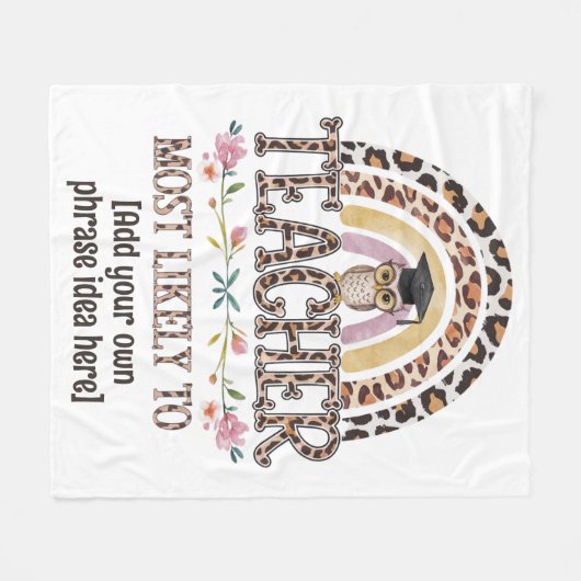 Couverture Polaire Idées Cadeaux 🎓 Enseignant : Les Plus Susceptible (Devant (Horizontal))